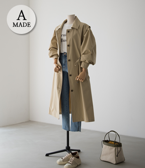 the anna puff trench coat[코트BFW24]안나앤모드
