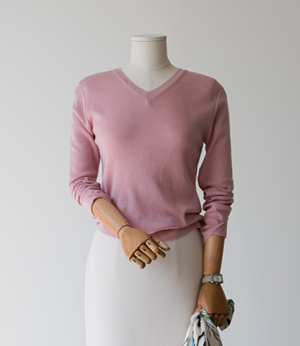 pala color v neck knit[니트BHR63]안나앤모드