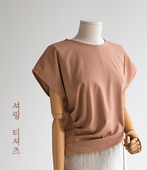 jino side shirring cap sleeve t[티셔츠BJG25]안나앤모드