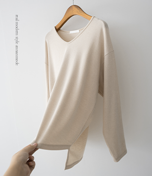angora cotton soft v neck t[티셔츠BQH37]안나앤모드