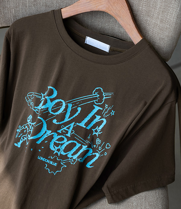 dream 프린팅 티셔츠[티셔츠CL325]안나앤모드