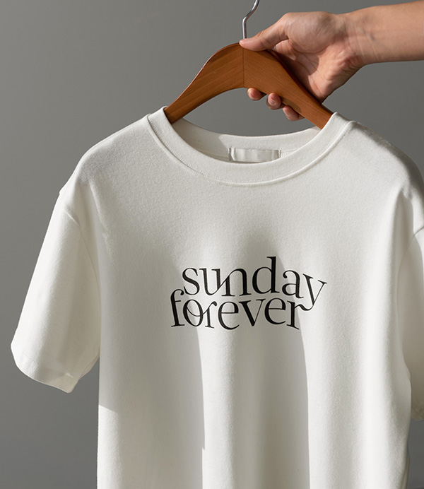 sunday 레터링 티셔츠[티셔츠CRG75]안나앤모드
